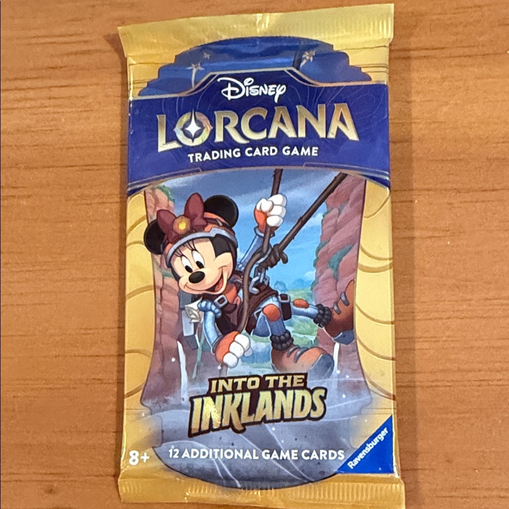 Disney Lorcana Into the Inklands Booster Pack - Blue & Gold